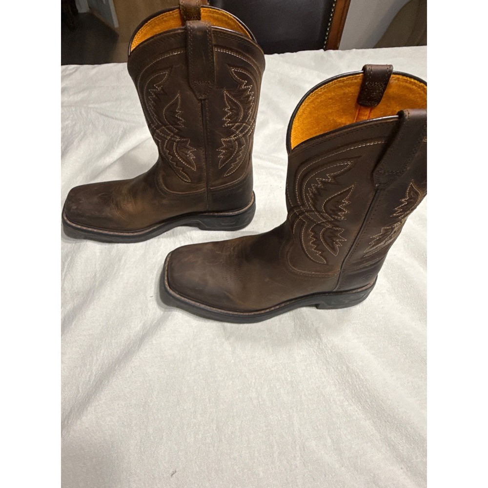 Ariat Kids Sport Western Boots Distressed Brown Leather Square Toe 10042412 US 3 - Picture 14 of 14
